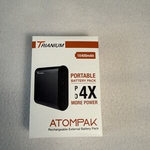 Trianium AtomPak 10400mAH Portable Battery Pack, Powerbank Charger Rechargeable